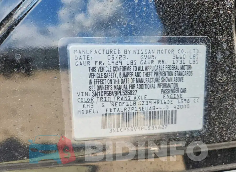 3N1CP5BV9PL535827 Photo# 13