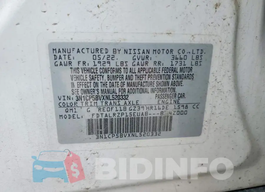 3N1CP5BVXNL520332 Photo# 14