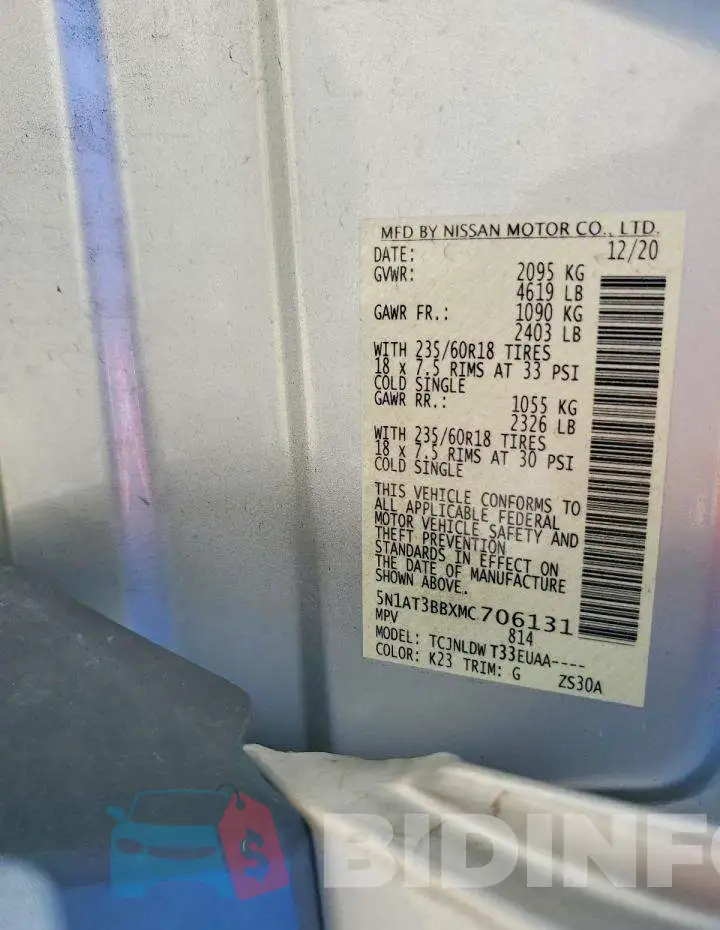 5N1AT3BBXMC706131 Photo# 13