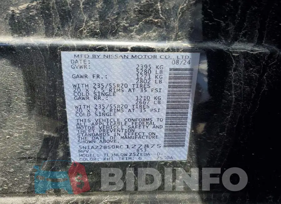 5N1AZ2BS0RC127875 Photo# 13