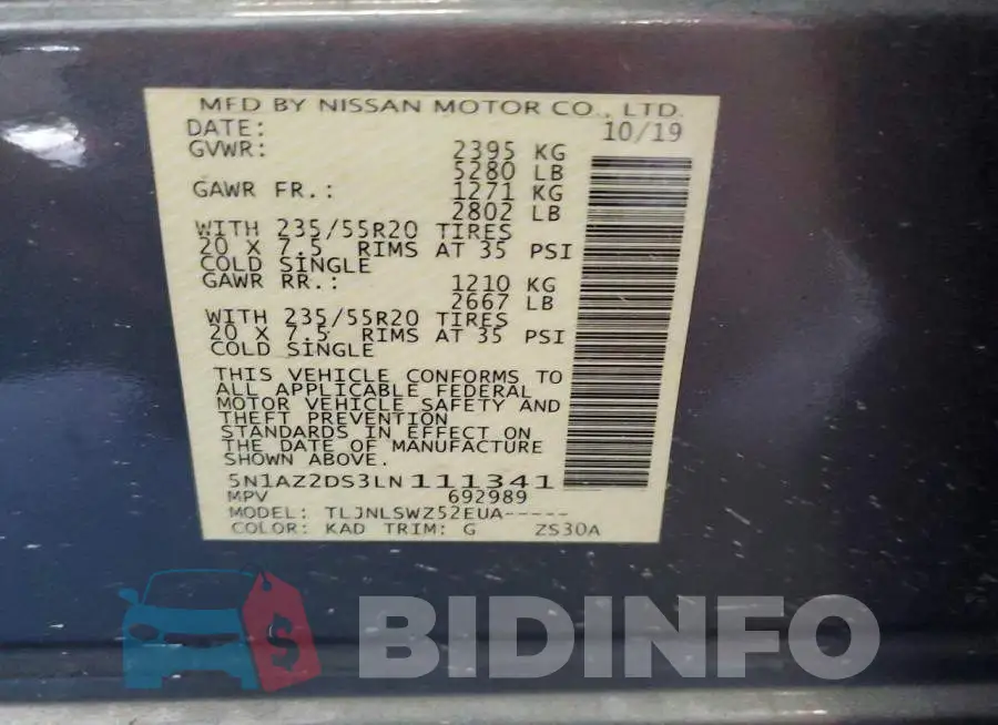 5N1AZ2DS3LN111341 Photo# 13