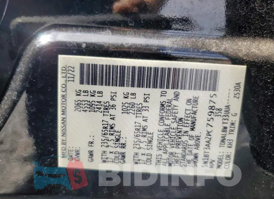 5N1BT3AA2PC759875 Photo# 14