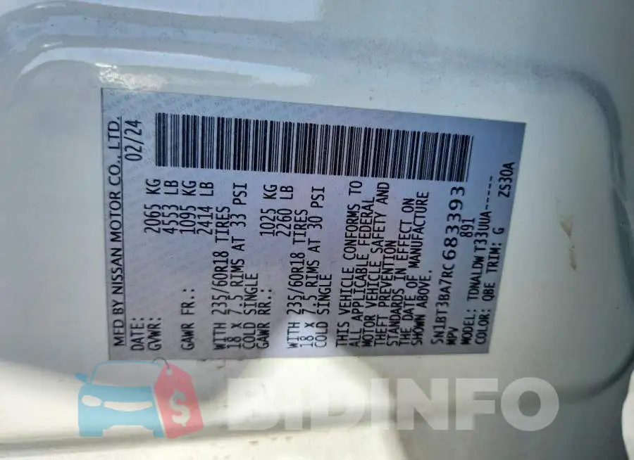 5N1BT3BA7RC683393 Photo# 13