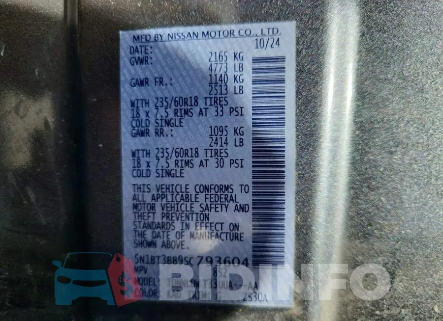 5N1BT3BB9SC793604 Photo# 14
