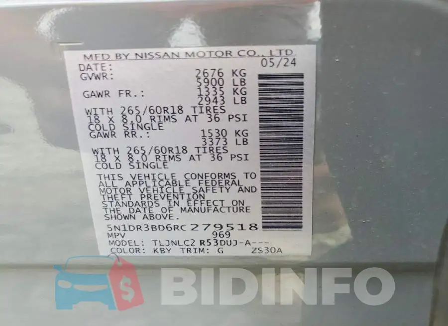 5N1DR3BD6RC279518 Photo# 13