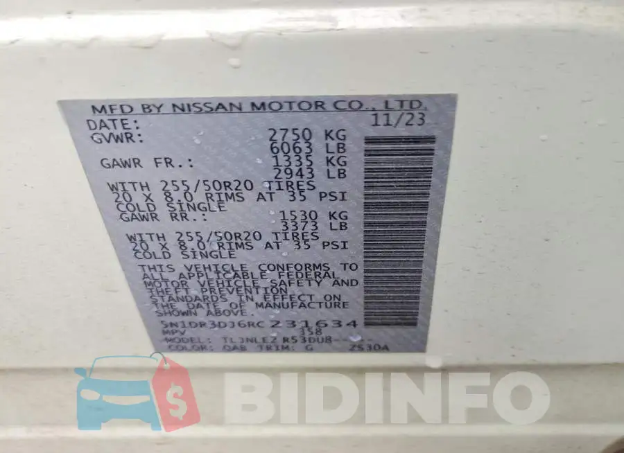 5N1DR3DJ6RC231634 Photo# 13