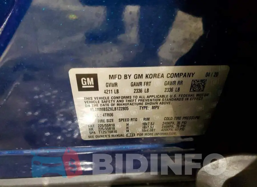 KL4MMBS2XLB122805 Photo# 14