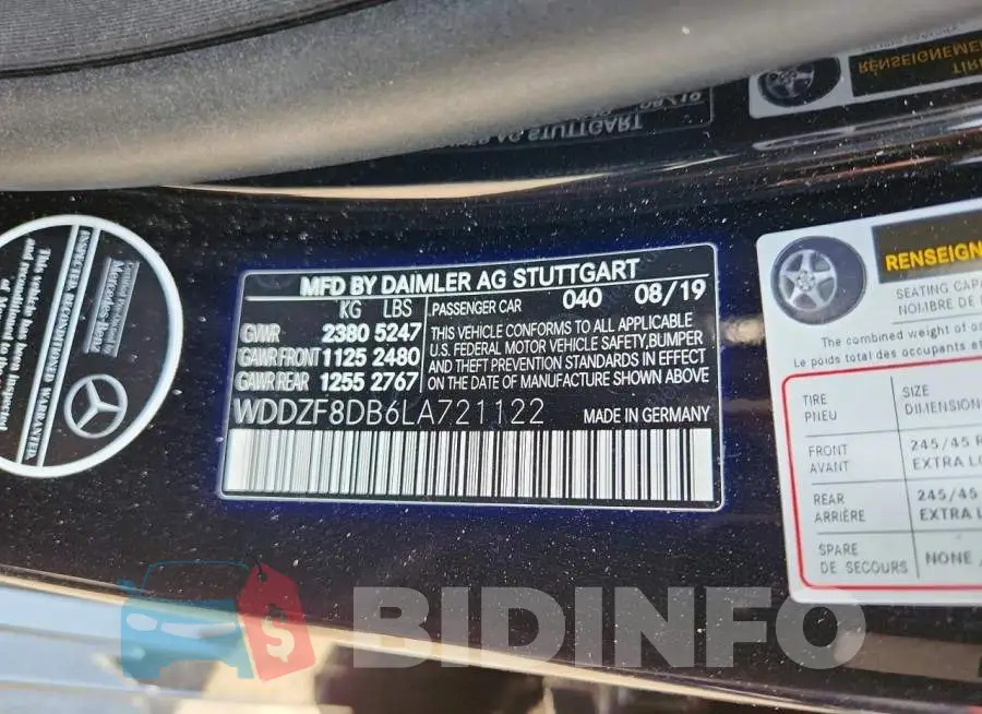 WDDZF8DB6LA721122 Photo# 12