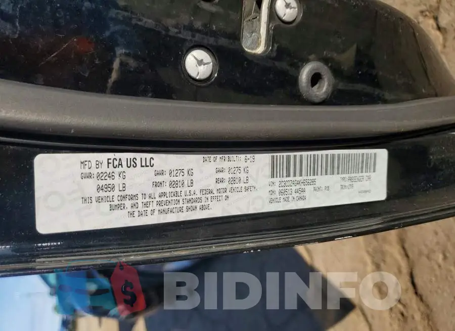 2C3CDZAG4KH656285 Photo# 12