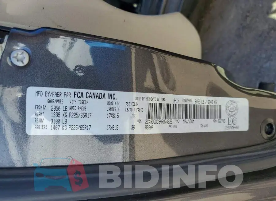2C4RDGDG9HR874523 Photo# 14
