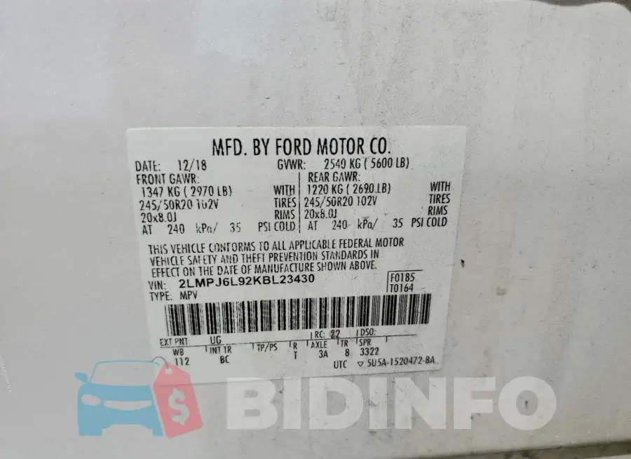 2LMPJ6L92KBL23430 Photo# 12
