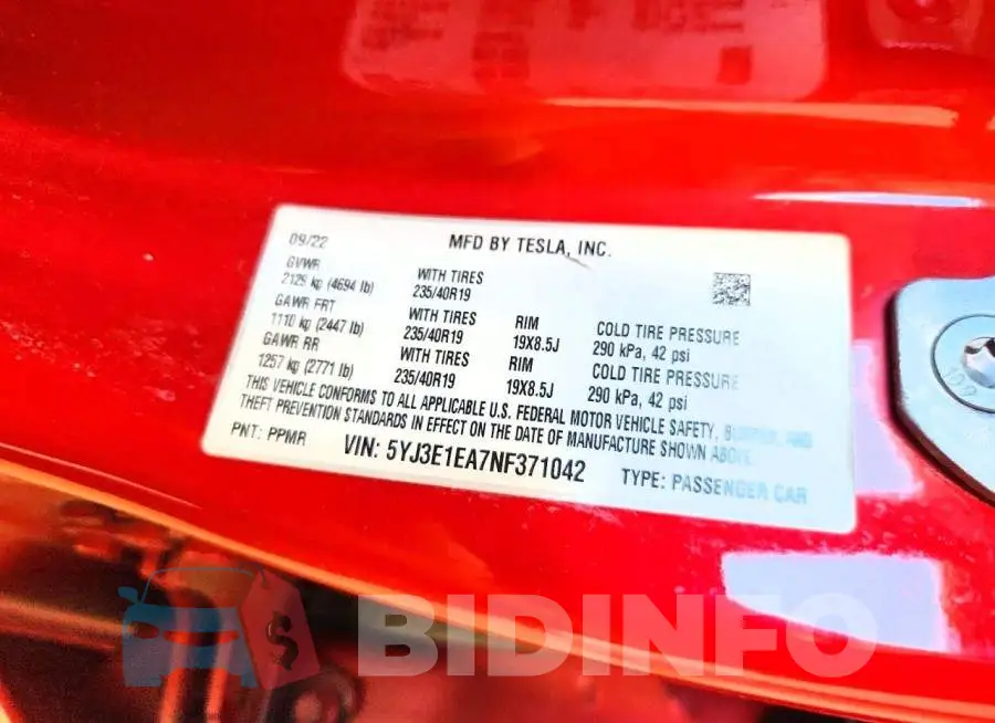 5YJ3E1EA7NF371042 Photo# 12