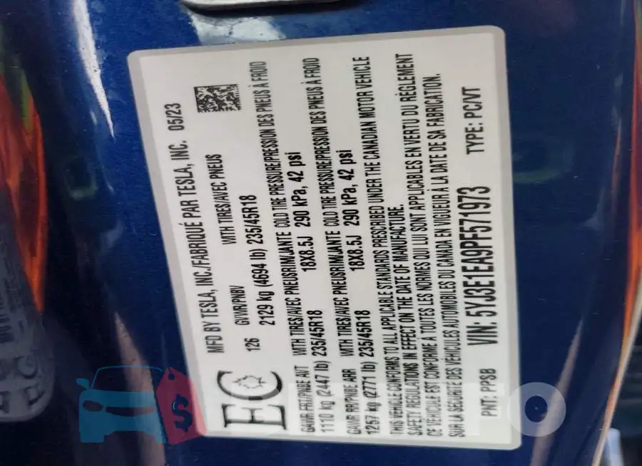 5YJ3E1EA9PF571973 Photo# 12