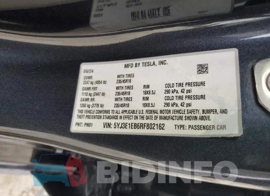 5YJ3E1EB6RF802162 Photo# 12