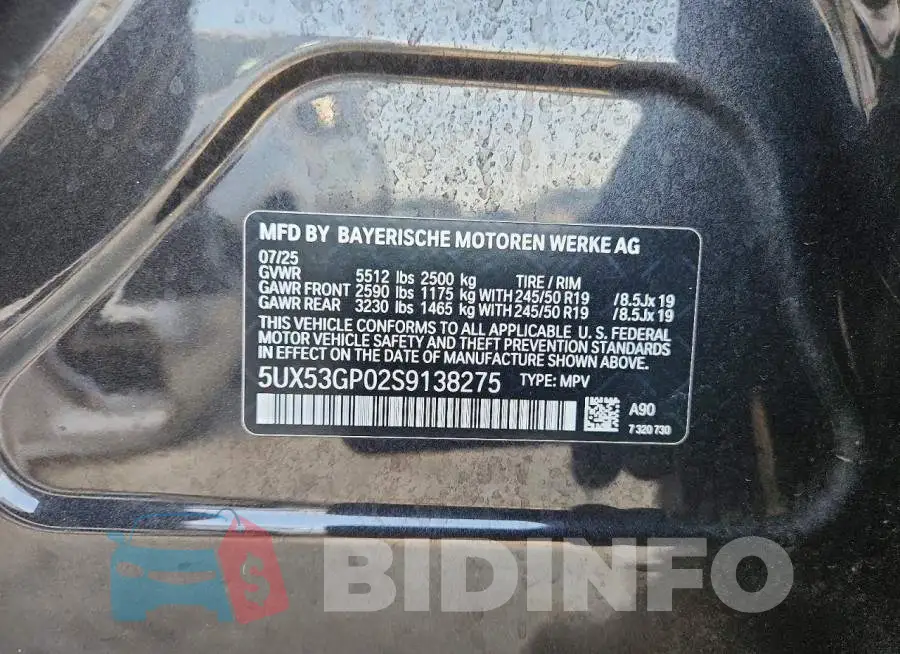 5UX53GP02S9138275 Photo# 13