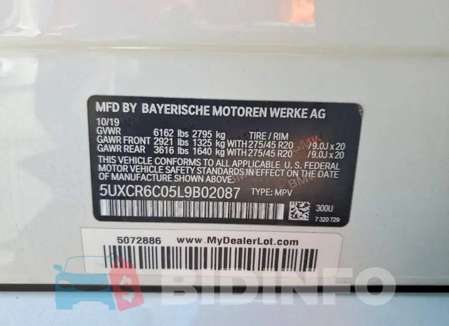 5UXCR6C05L9B02087 Photo# 14