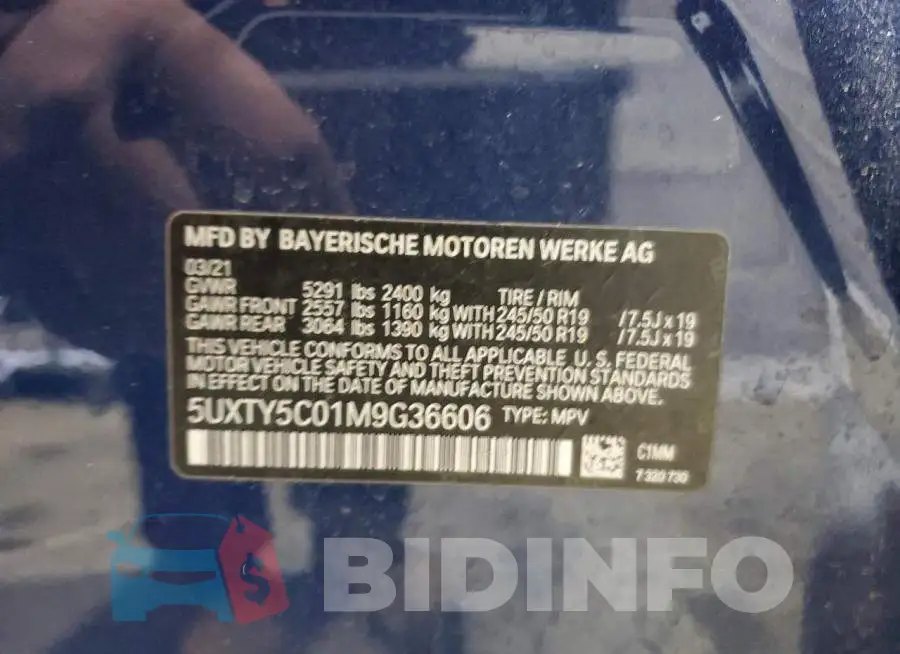 5UXTY5C01M9G36606 Photo# 13