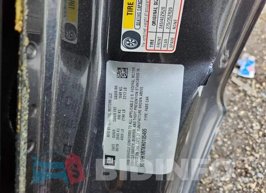 1G1FH1R7XH0105495 Photo# 12