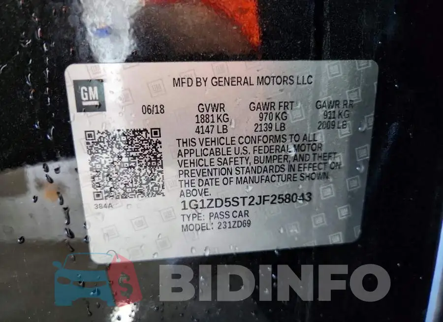 1G1ZD5ST2JF258043 Photo# 12
