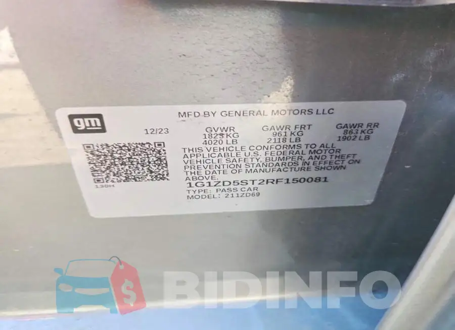 1G1ZD5ST2RF150081 Photo# 12