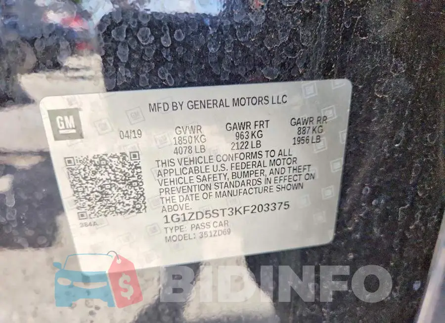 1G1ZD5ST3KF203375 Photo# 12