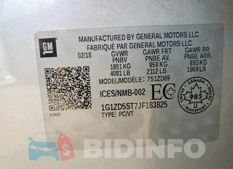 1G1ZD5ST7JF183825 Photo# 12