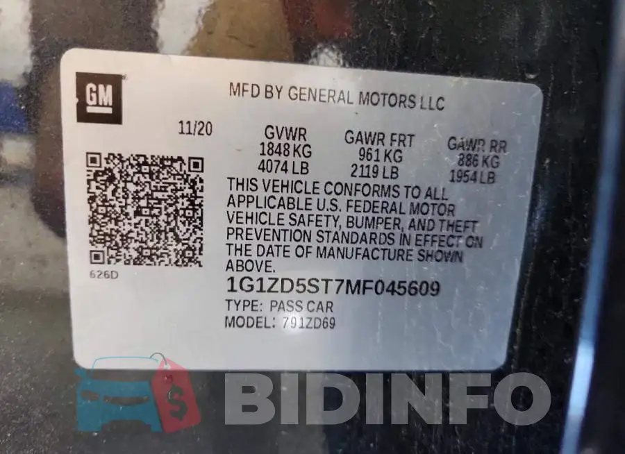 1G1ZD5ST7MF045609 Photo# 13