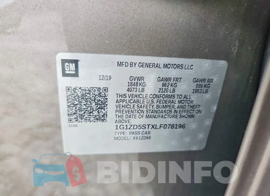 1G1ZD5STXLF078196 Photo# 12