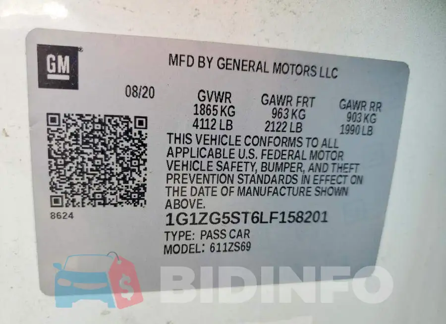 1G1ZG5ST6LF158201 Photo# 12