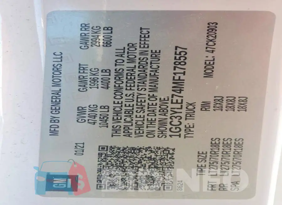 1GC3YLE74MF178557 Photo# 12