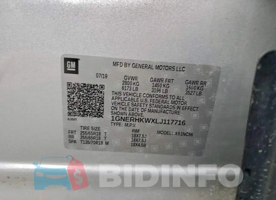 1GNERHKWXLJ117716 Photo# 13