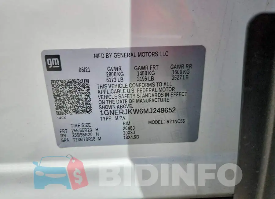 1GNERJKW6MJ248652 Photo# 12