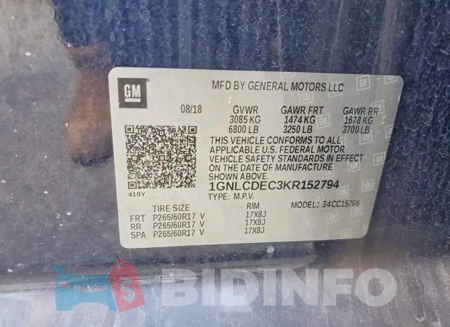 1GNLCDEC3KR152794 Photo# 13