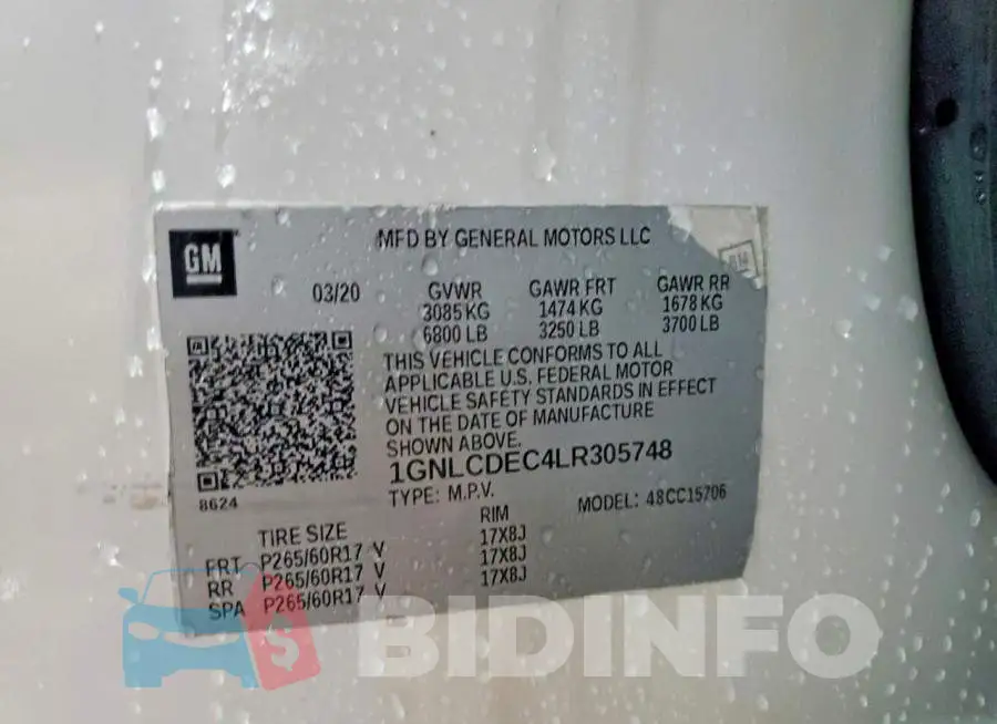1GNLCDEC4LR305748 Photo# 12