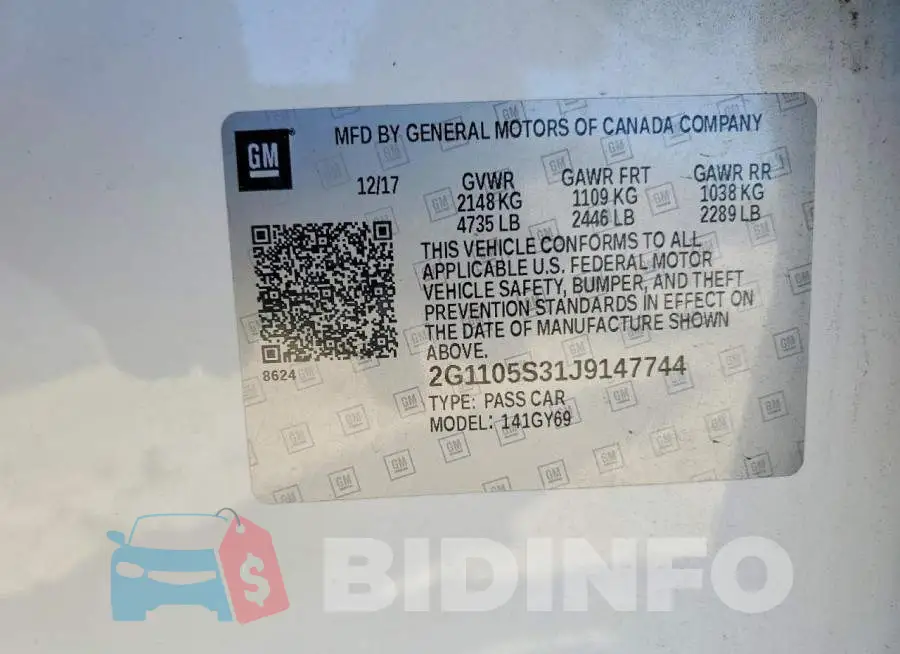 2G1105S31J9147744 Photo# 12