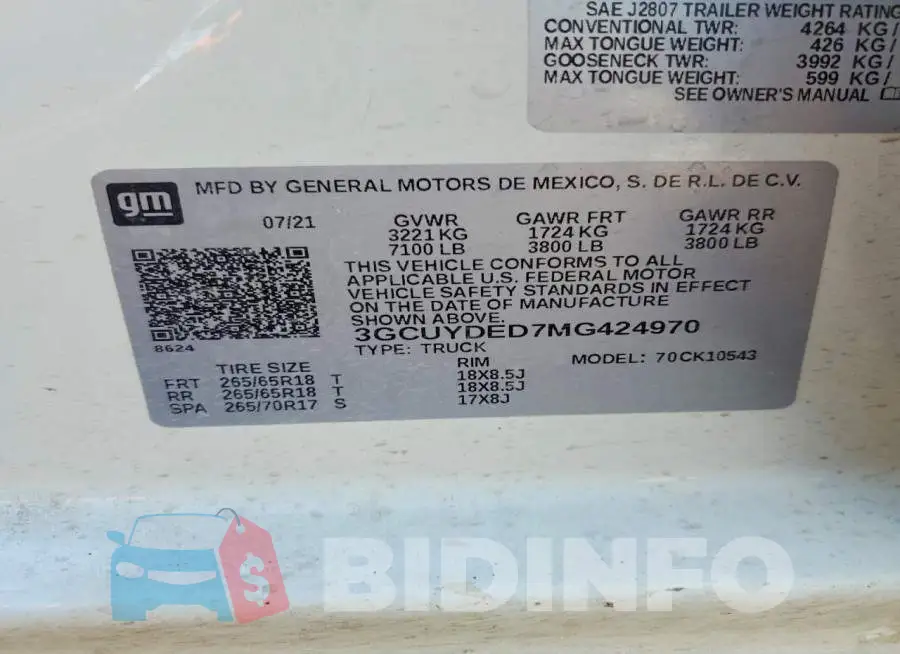3GCUYDED7MG424970 Photo# 12