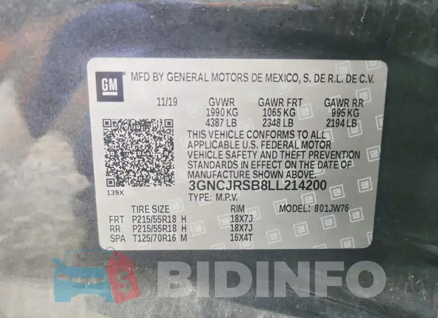 3GNCJRSB8LL214200 Photo# 13