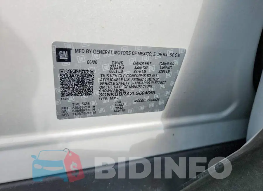 3GNKBBRA2LS694656 Photo# 13
