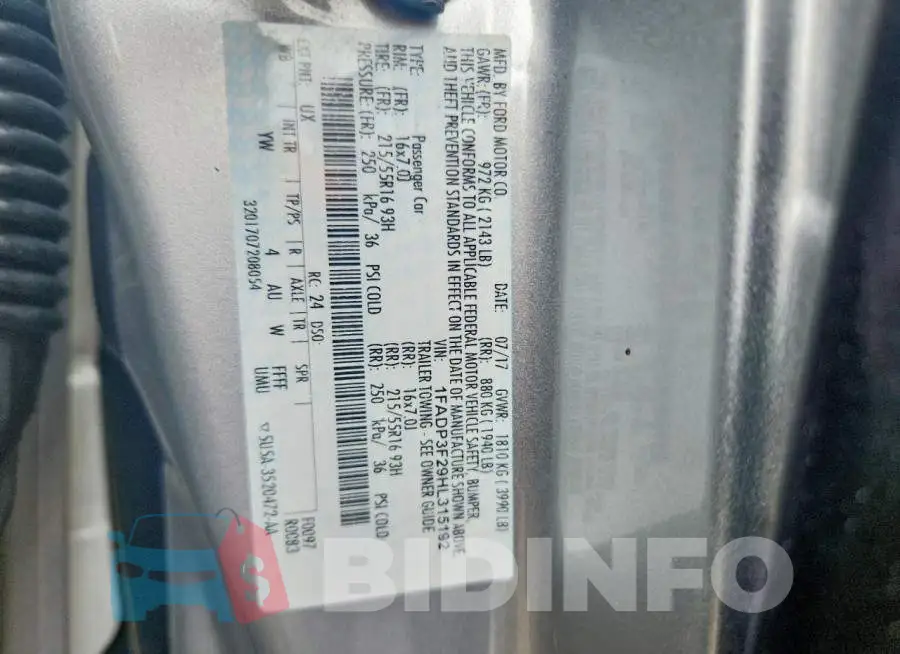1FADP3F29HL315192 Photo# 12