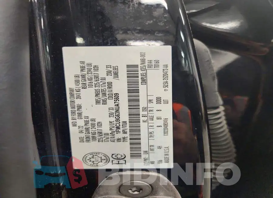 1FMCU9G63NUA75609 Photo# 13