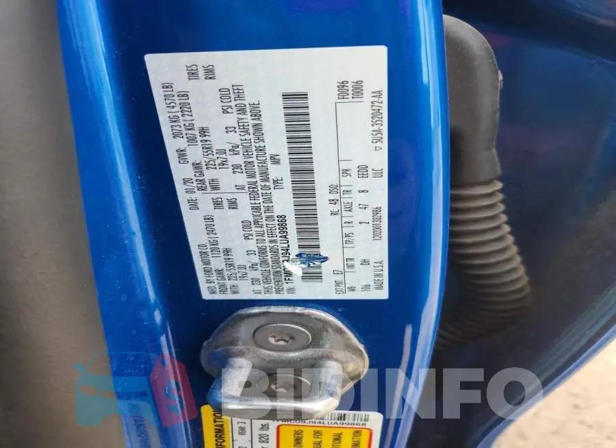 1FMCU9J94LUA99868 Photo# 13