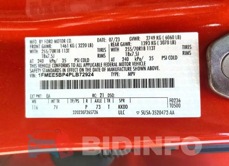 1FMEE5BP4PLB72924 Photo# 12