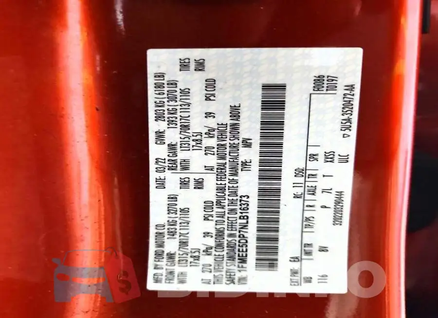 1FMEE5DP7NLB16373 Photo# 13
