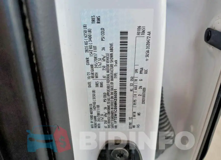 1FTEW1CB9MKE66091 Photo# 12