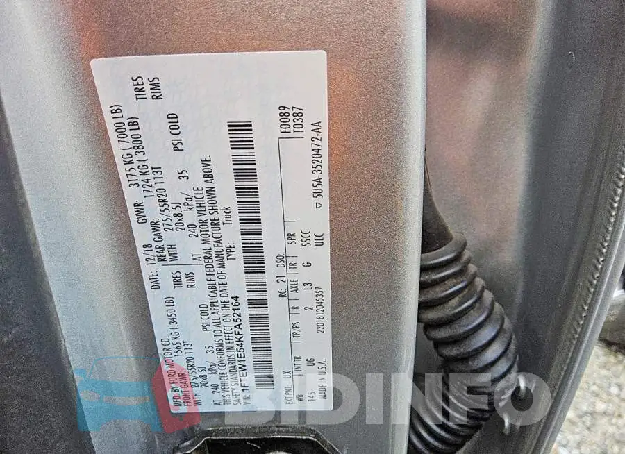 1FTEW1E54KFA52164 Photo# 12