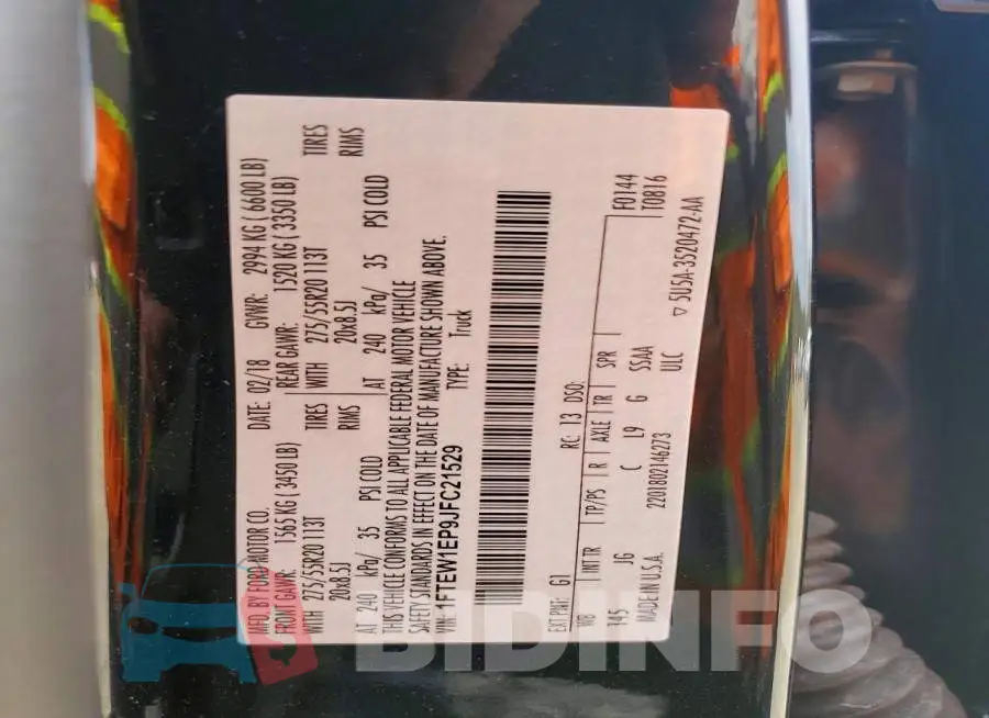 1FTEW1EP9JFC21529 Photo# 12