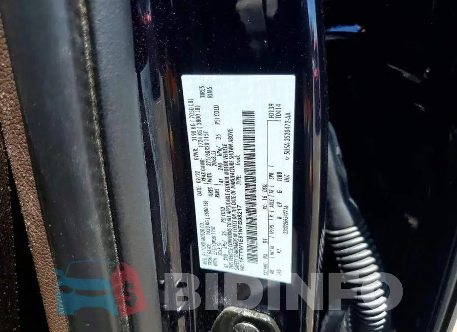 1FTFW1E81NFB98217 Photo# 12