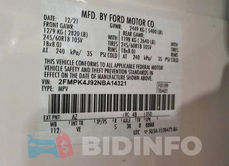 2FMPK4J92NBA14321 Photo# 13