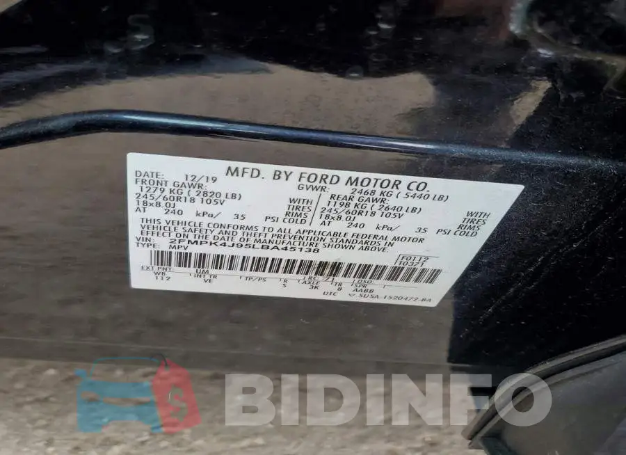 2FMPK4J95LBA45138 Photo# 13