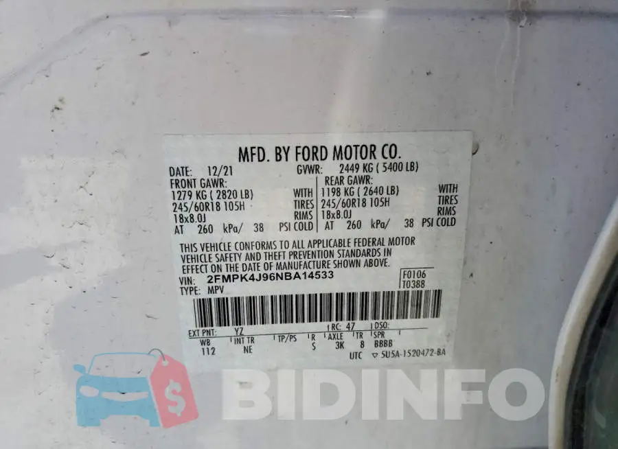 2FMPK4J96NBA14533 Photo# 13